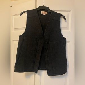 Filson Vest 100% Wool Black Women’s Small